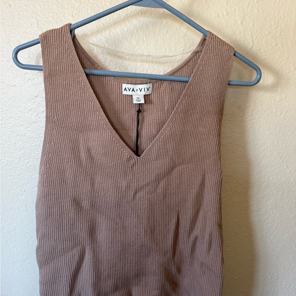 Ava & Viv Ribbed Tank Top